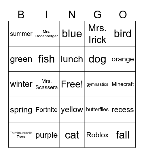 GET TO KNOW ME BINGO Card