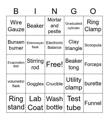 science tools Bingo Card