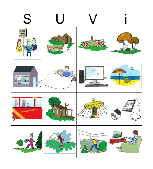 5. Kuidas suvi möödus? (Õpik lk 35, h 3) Bingo Card