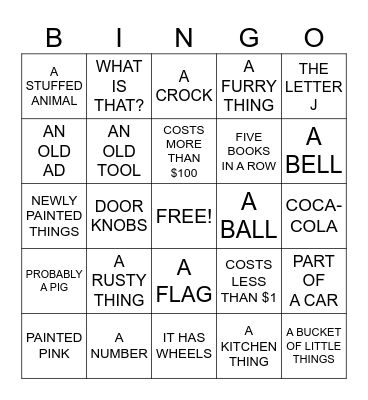 ANTIQUE STORE! Bingo Card