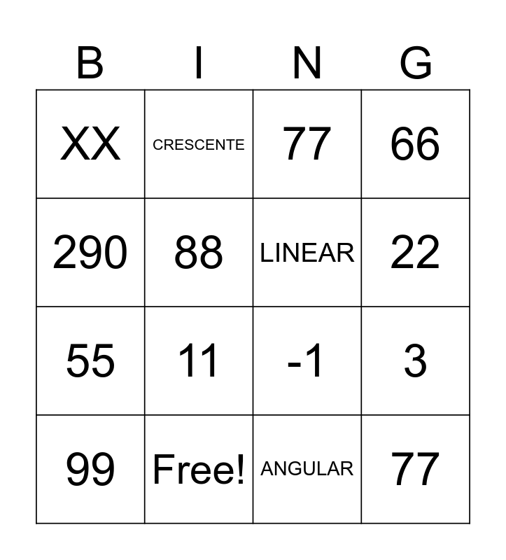 Bingo Teste Bingo Card