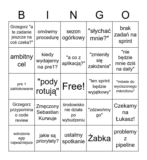 Bingo v1 Bingo Card