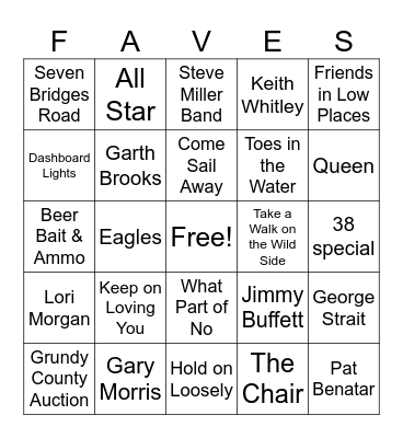 Kay's Bingo Card