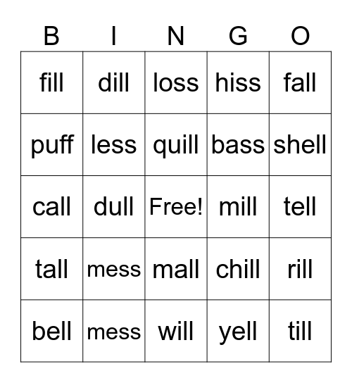 1.4 Bingo Card
