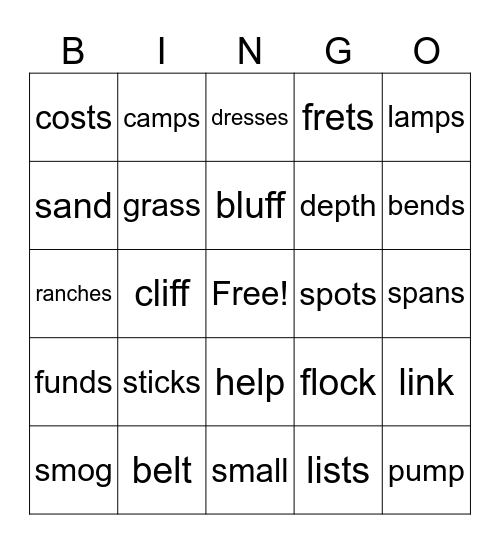 2.2 Bingo Card