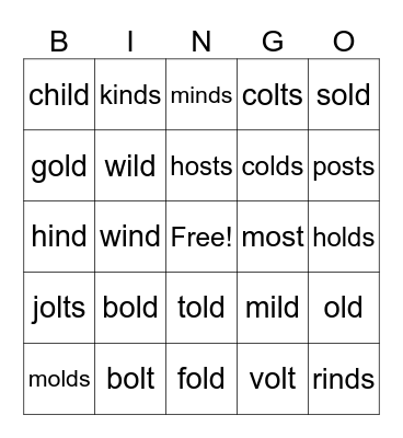 2.3 Bingo Card