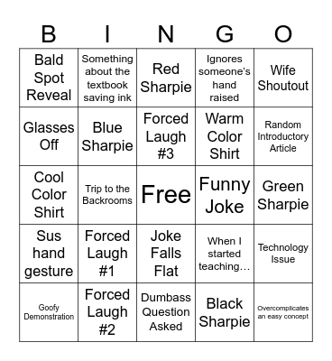 Scalise Bingo Card