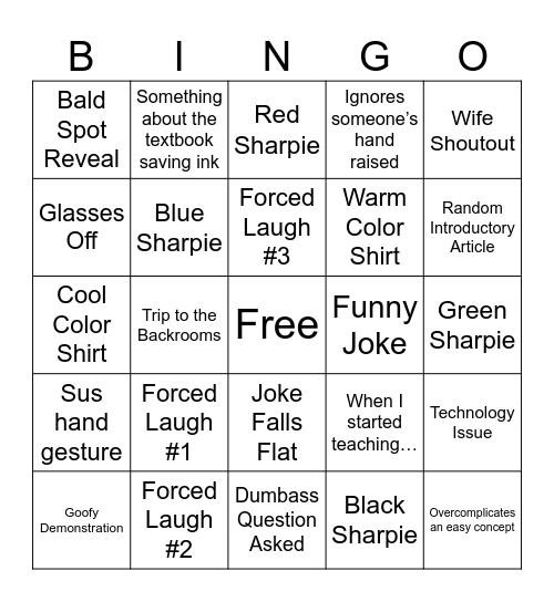 Scalise Bingo Card
