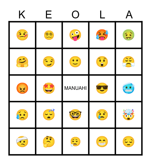 Nā Naʻau Bingo Card