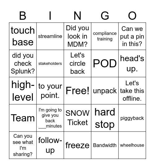 Channel Implementations Bingo Card