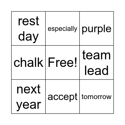 Calendar Management Bingo Card