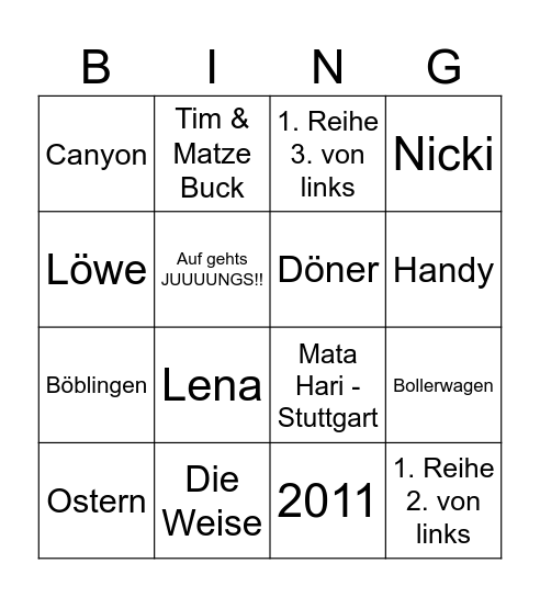 M&L 01.09.2023 Bingo Card