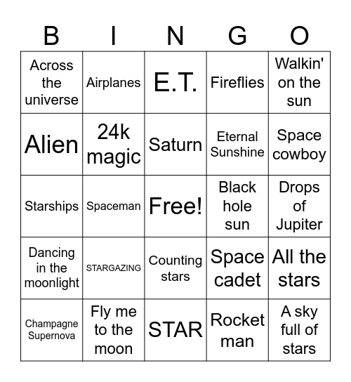 out of this 🌎 Bingo Card