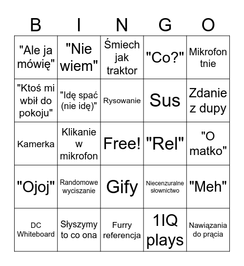 Czmielka Bingo Card