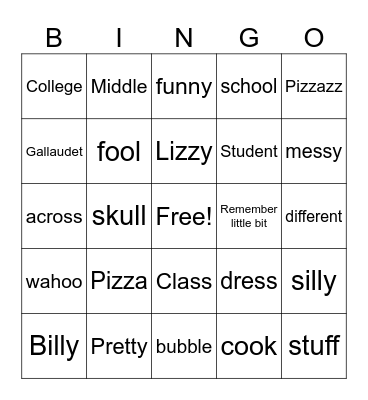 Unit 2 Bingo-Double Letters Bingo Card