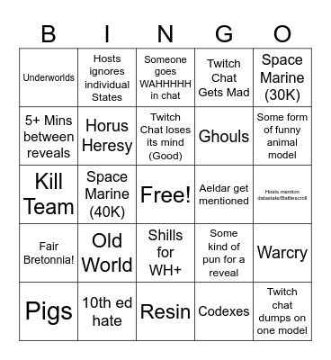 Nova Stream Reveals Bingo Card