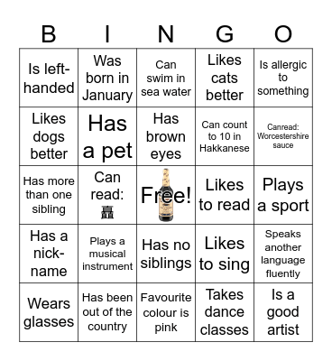 Find someone who...... and ask them to sign in each square. Bingo Card