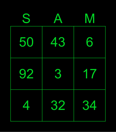 31/08/2023 Bingo Card