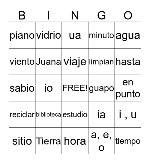 Bingo Card
