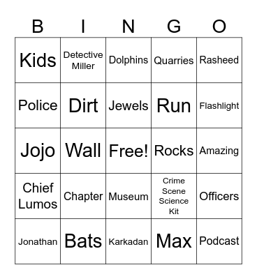 Mystery Force Book 6 Bingo Card