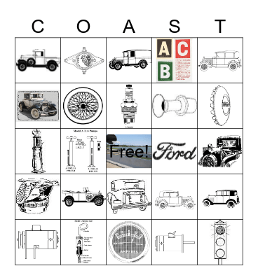 Model A Tour 2023  Gulf Bingo Card