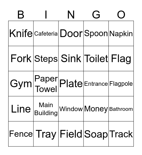 What's In Our School? Bingo Card