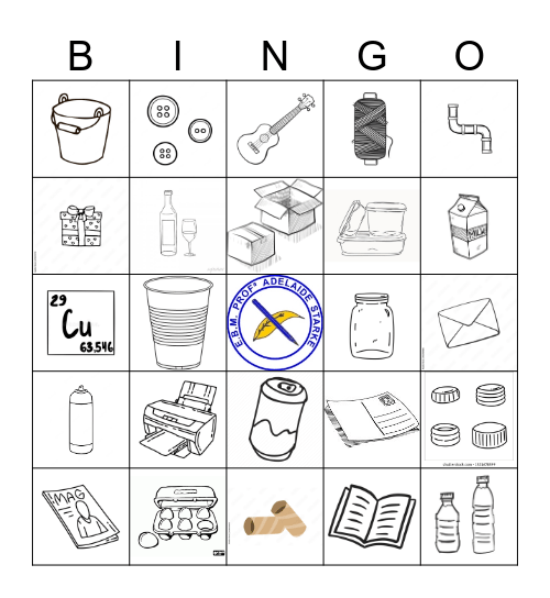 RECYCLING Bingo Card