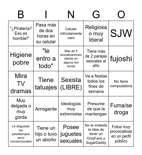 Bingo Card