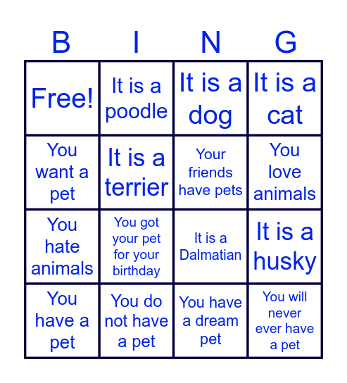 Bingo zee Bingo Card