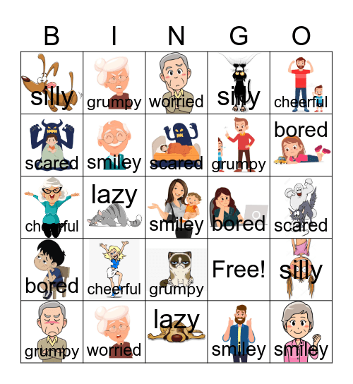 Feelings Bingo Card