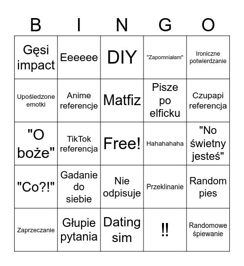 Konstel Bingo Card
