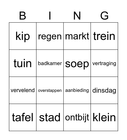 Link thema 1 tot 6! Bingo Card