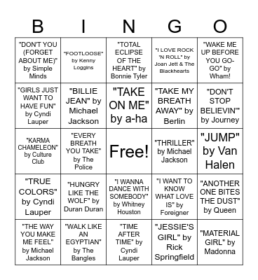 Questionable Quizzes Bingo Card