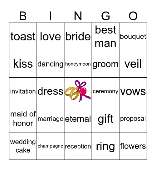 BRIDAL BINGO Card