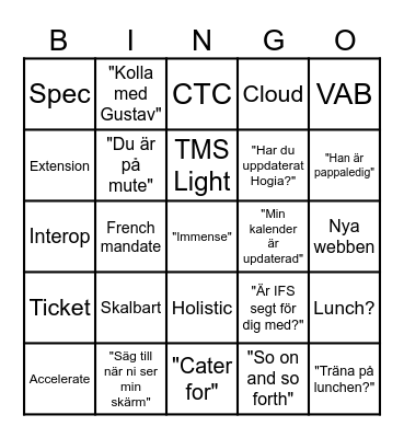Pagero Bingo 2.0 Bingo Card