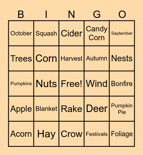 FALL BINGO Card