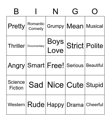 Unit 4 Bingo Card