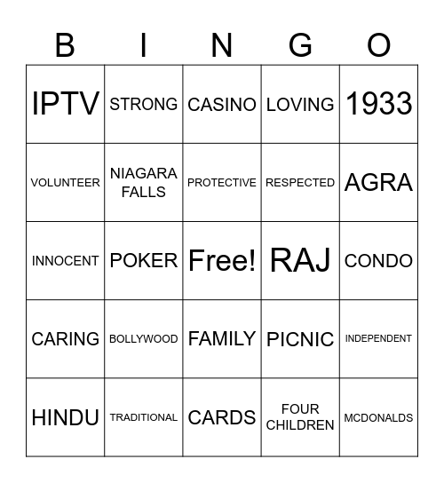 MOHINI'S 90TH BIRTHDAY Bingo Card