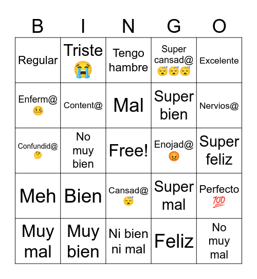 ¿Cómo estás? Bingo Card