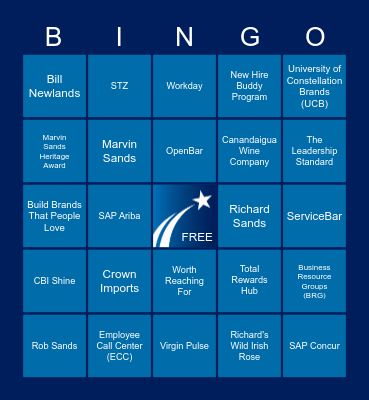 CBI Trivia Bingo Card