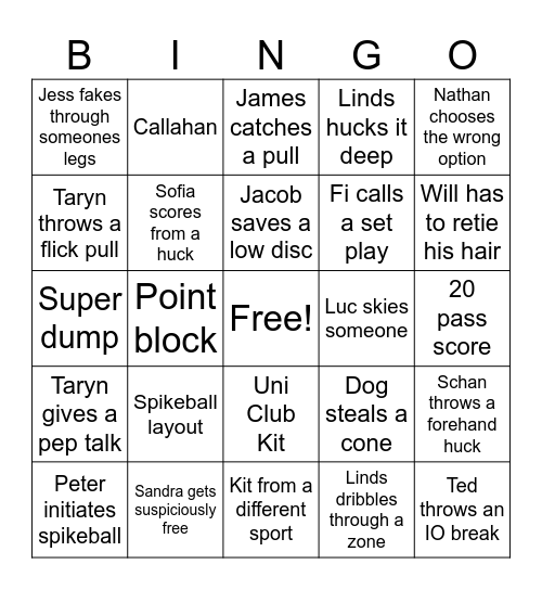 BrixMixSix 2023 Bingo Card