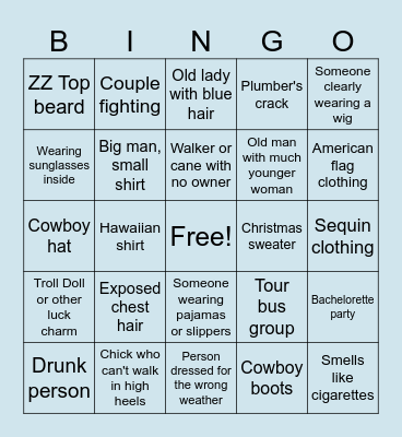 Casino Bingo Card