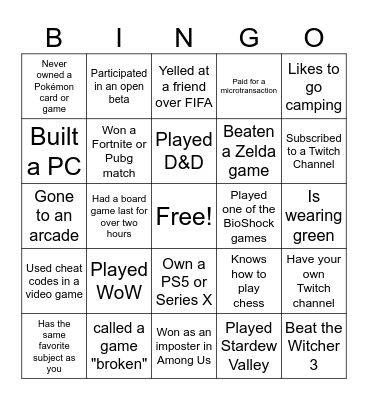 Find Someone Who... Bingo Card