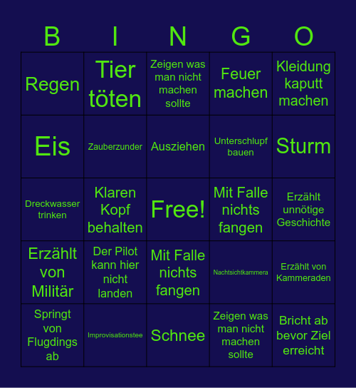 Bingo Bongo Bingo Card