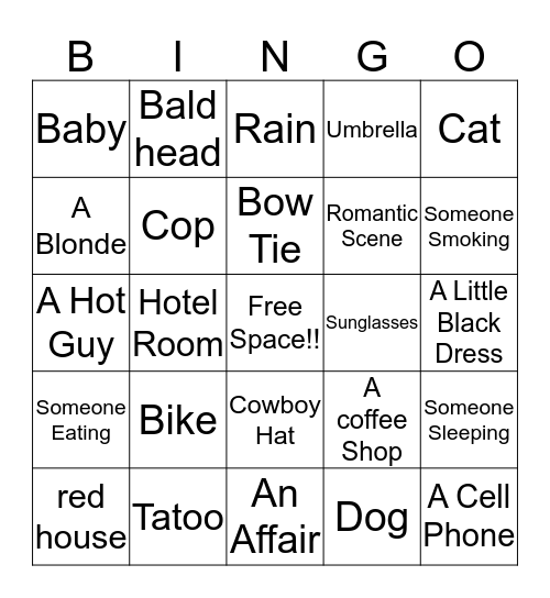 Movie Bingo! Bingo Card