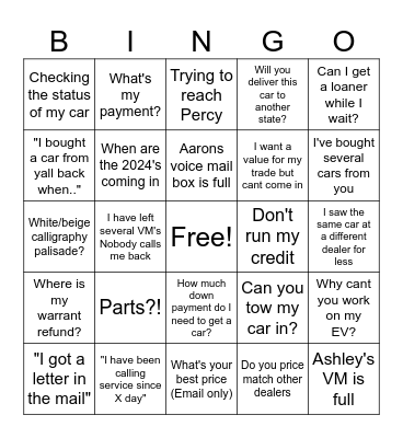 BDC BINGO! Bingo Card