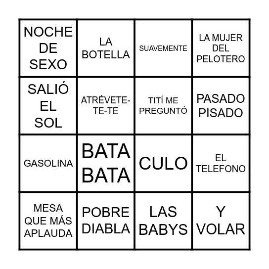 BINGO LOCO Bingo Card