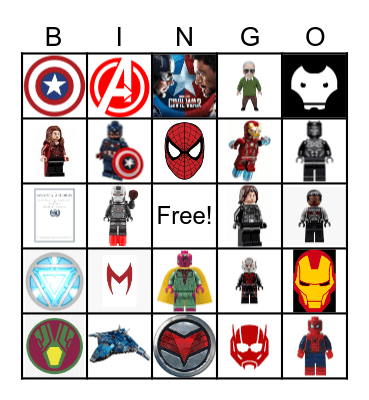 Captain America: Civil War Bingo Card