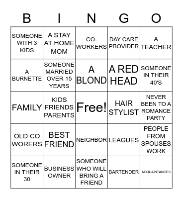 HOSTESS BINGO Card