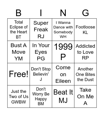 COVER ALL Bingo Card